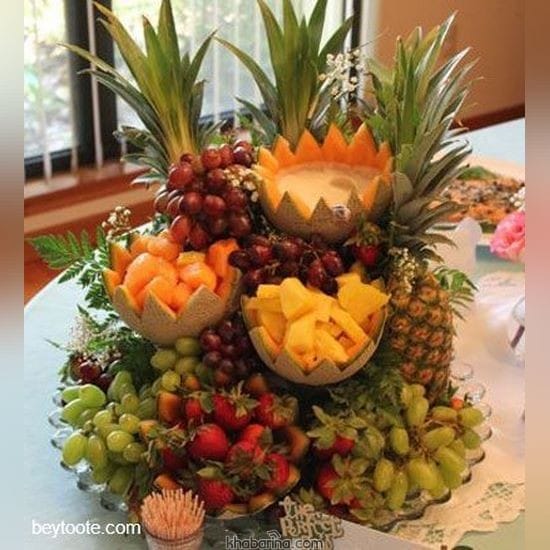 ایده برای تزیین میوه شب یلدا