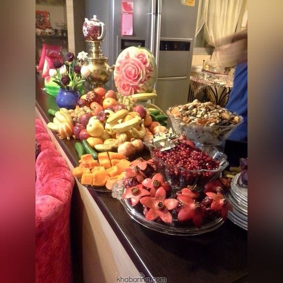 ایده برای تزیین میوه شب یلدا