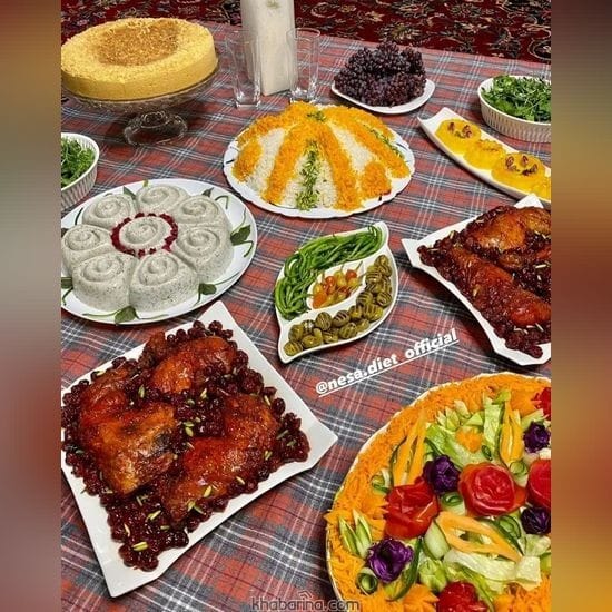 مدل تزیین غذا