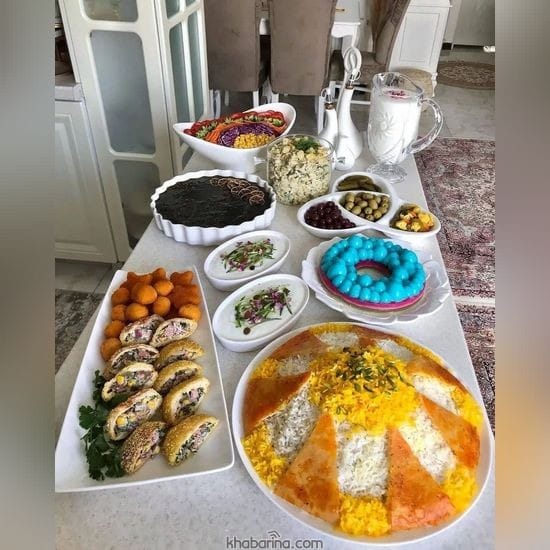 مدل تزیین غذا