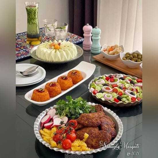 مدل تزیین غذا