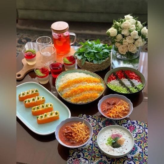 مدل تزیین غذا