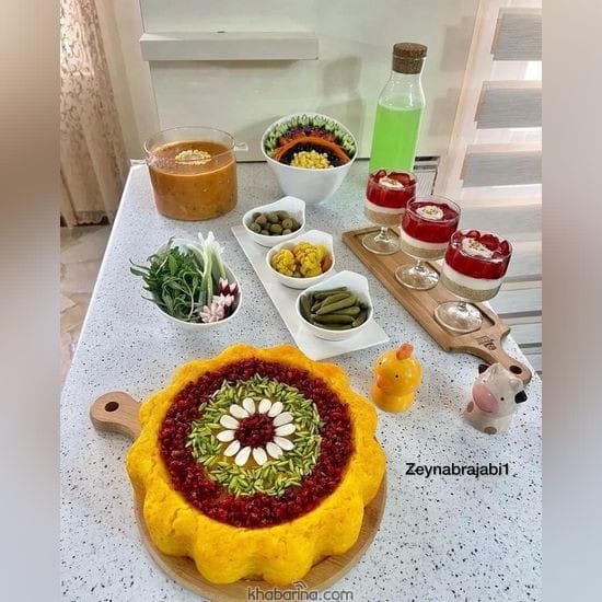 مدل تزیین غذا