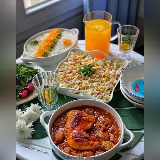 مدل تزیین غذا