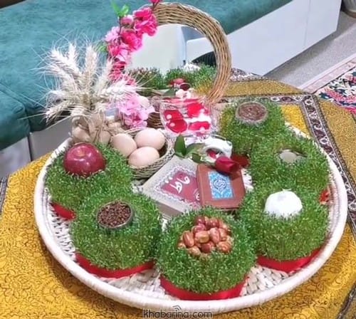 کاشت سبزه عید با پنبه