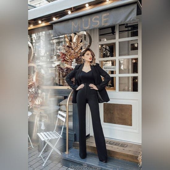 جدیدترین مدل کت و شلوار زنانه مشکی مجلسی 2023