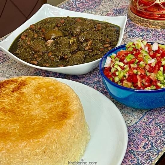 جدیدترین تزیین سالاد شیرازی ساده 2023