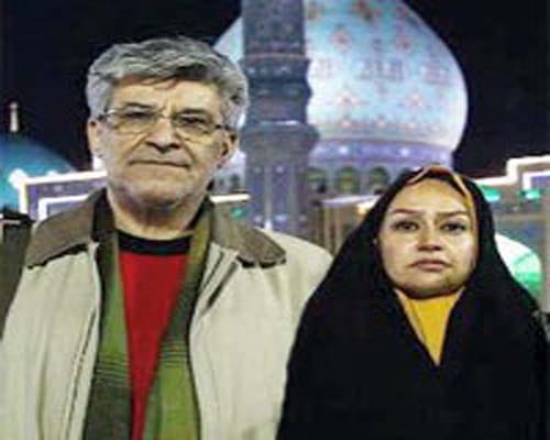 حسین سحرخیز با همسرش